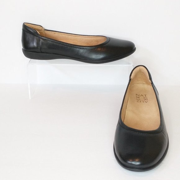 Naturalizer Shoes Naturalizer Flexy Black Leather Ballet Flats 65